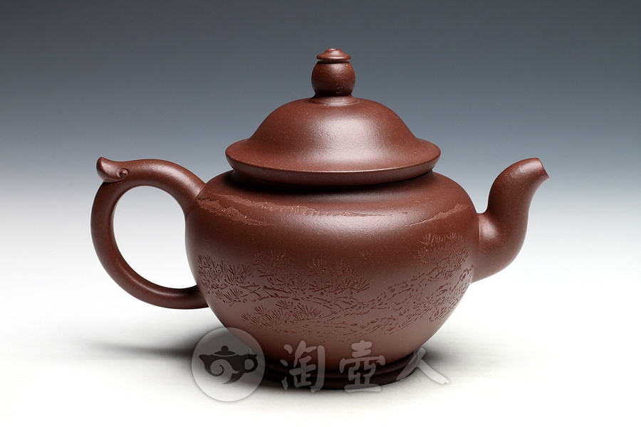 正宗原矿宜兴紫砂壶-豪气冲天(谭泉海铭)-惠祥云全手工制作-原矿老紫