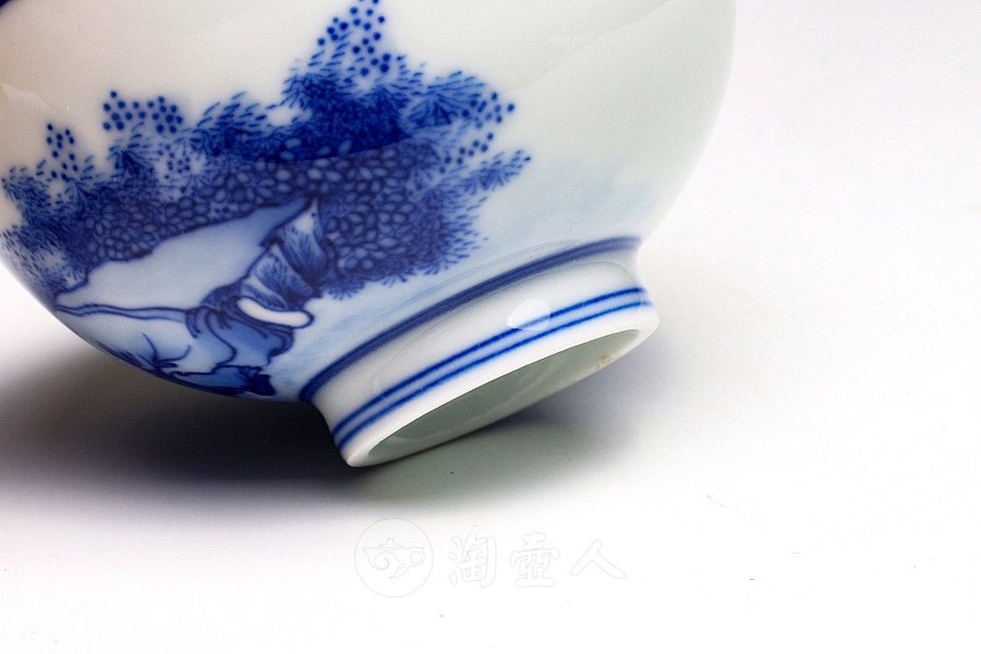敛口全手青花