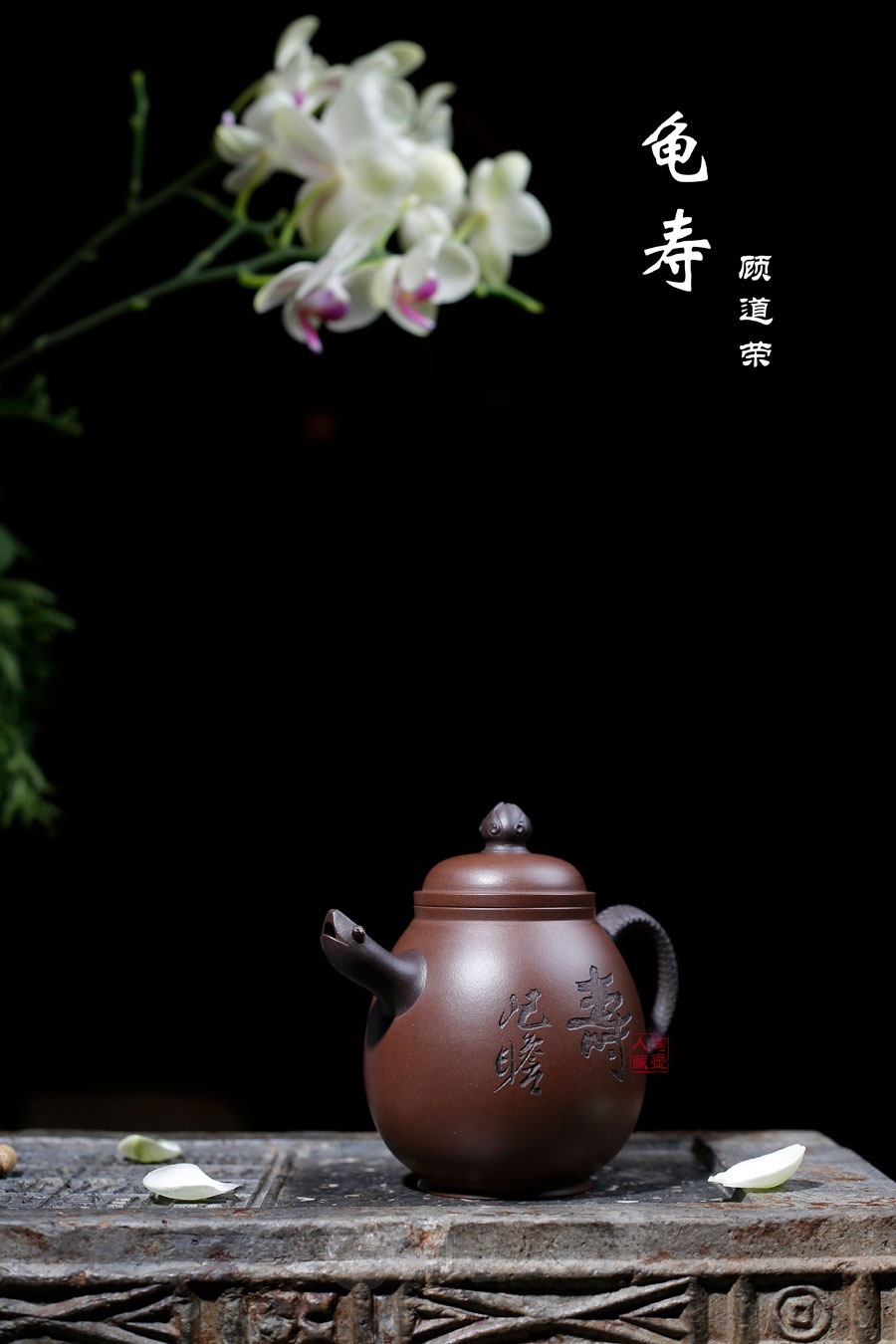 龟寿(朱屺瞻题徐勇良刻)