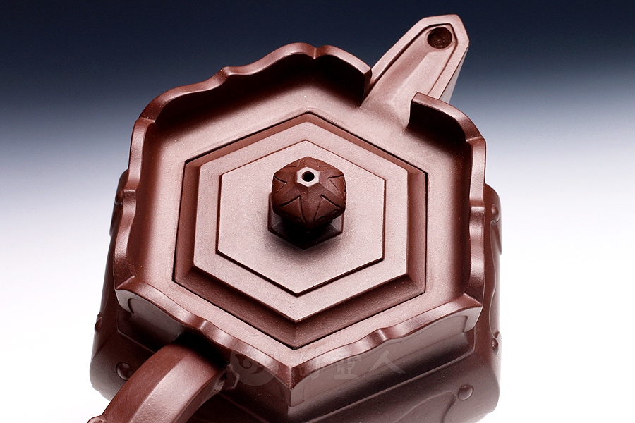 正宗原矿宜兴紫砂壶-僧帽-张静全手工制作-原矿老紫泥紫砂泥料