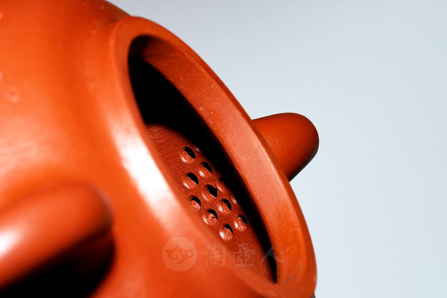 正宗原矿宜兴紫砂壶-乳顶(陈宏林装饰)-徐伟强全手工制作-原矿大红袍朱泥紫砂泥料