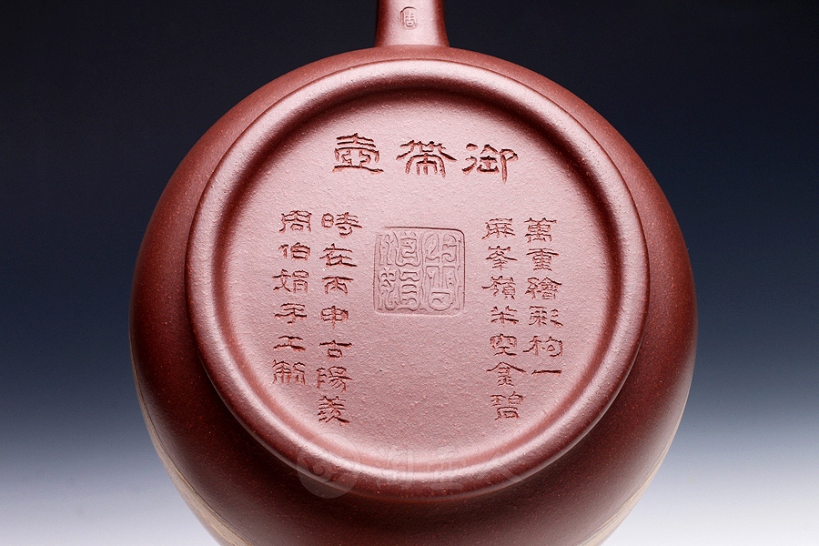 正宗原矿宜兴紫砂壶-高御带-周伯娟全手工制作-原矿紫泥紫砂泥料