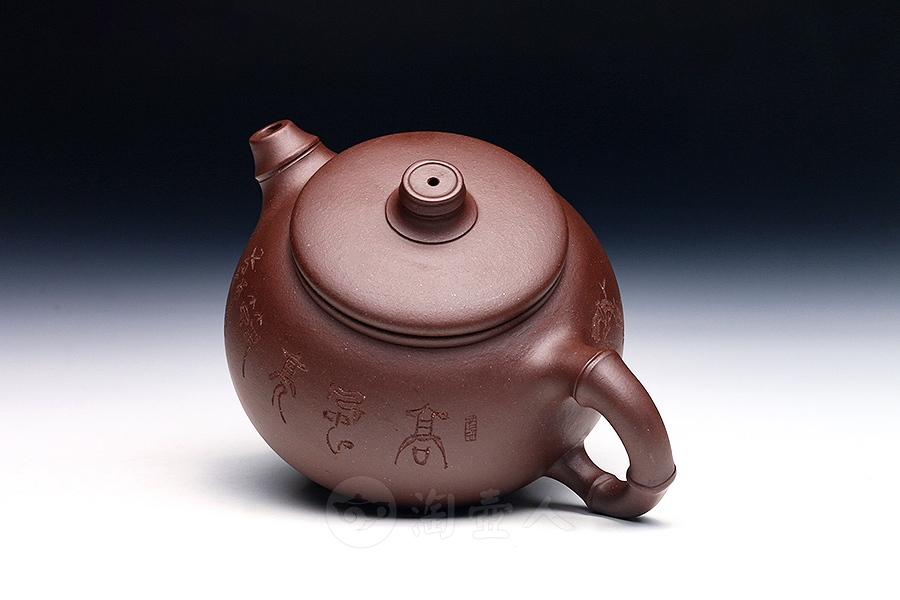 宜兴名家蒋峰紫砂壶作品《润竹壶》原矿全手工优惠全场包邮真品保证