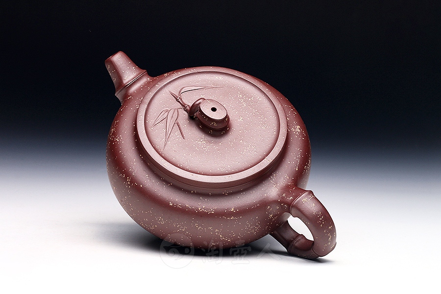 宜兴名家沈洪斌紫砂壶作品《大度竹壶》原矿全手工优惠全场包邮真品