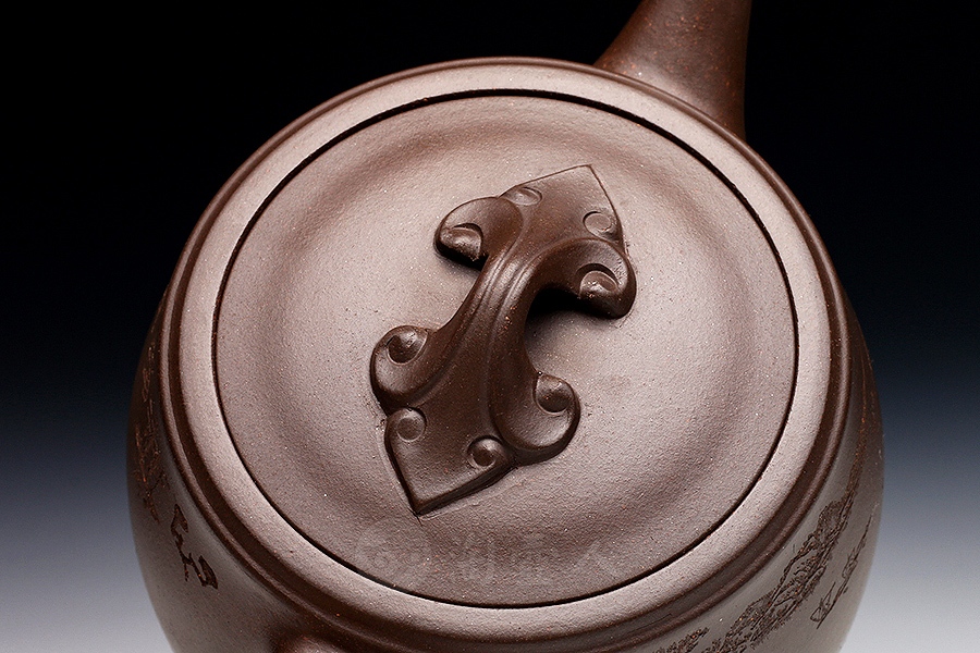 宜兴名家蒋峰紫砂壶作品《如意井栏壶》原矿全手工优惠全场包邮真品