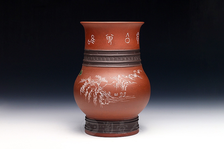 鱼罩双线回纹对瓶