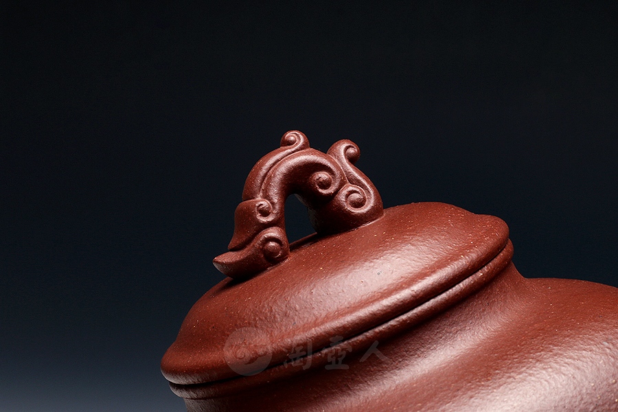 正宗原矿宜兴紫砂壶-朱砂御龙-邵顺生全手工制作-原矿朱砂老泥紫砂泥料