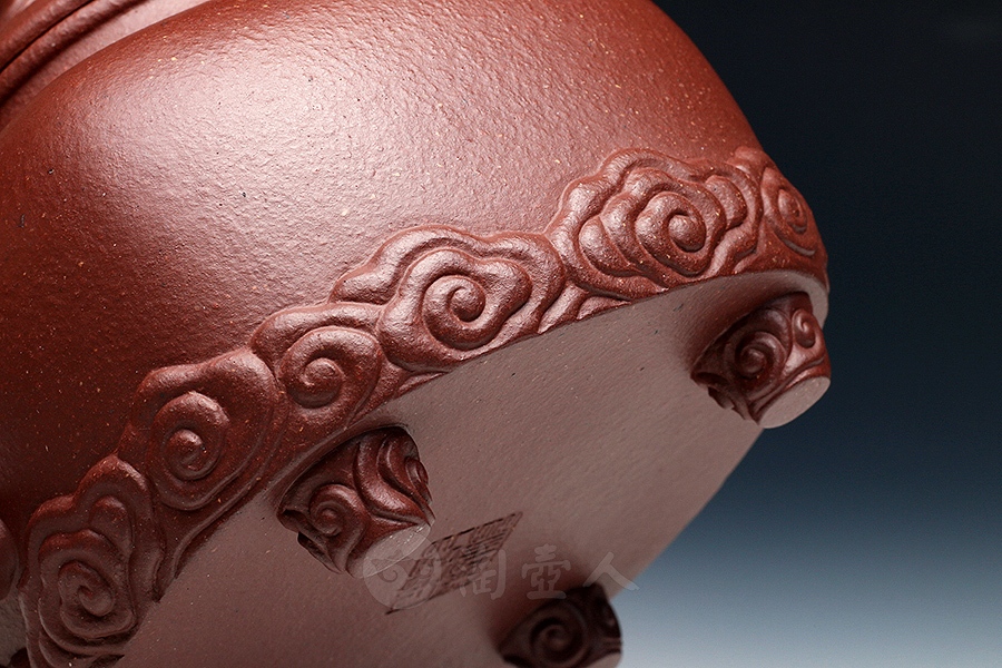 正宗原矿宜兴紫砂壶-朱砂御龙-邵顺生全手工制作-原矿朱砂老泥紫砂泥料