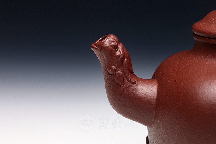 正宗原矿宜兴紫砂壶-朱砂御龙-邵顺生全手工制作-原矿朱砂老泥紫砂泥料