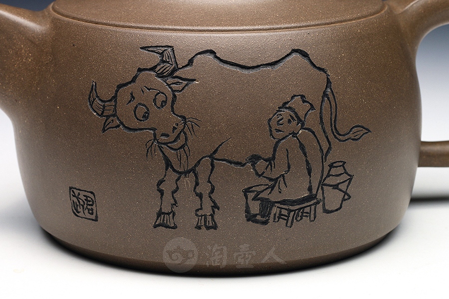 石鼓壶(华君武书画·孤品)