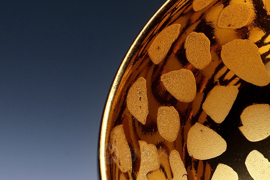 刻金釉盏(蓝)