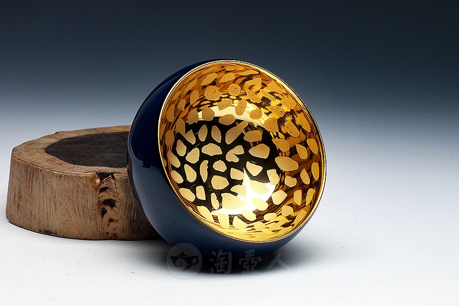 刻金釉盏(蓝)