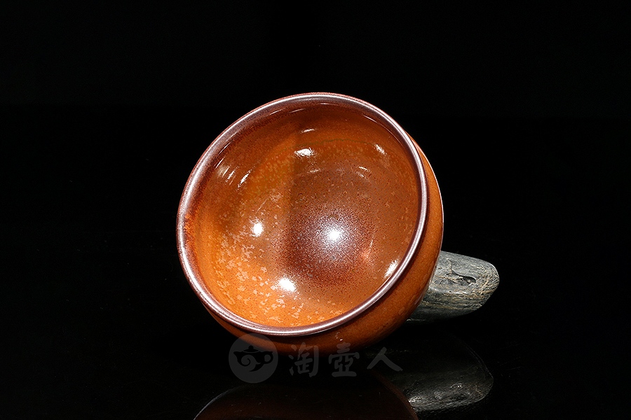 柿红盏(柴烧)