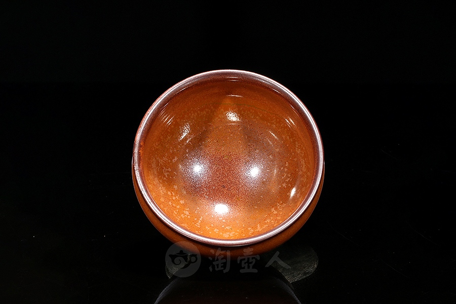 柿红盏(柴烧)