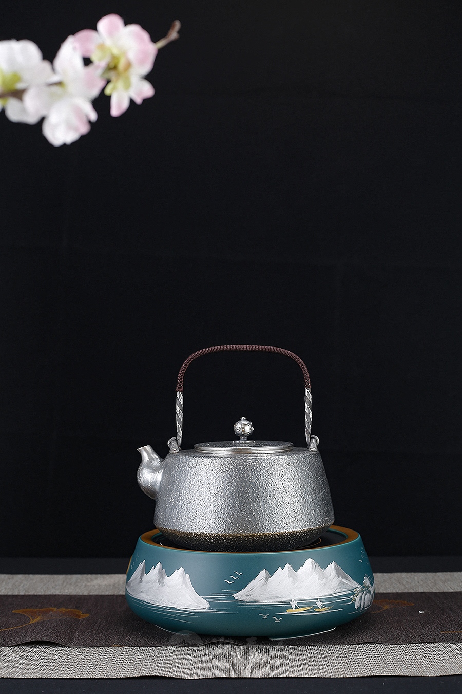 电陶炉-雪山手绘·绿亚
