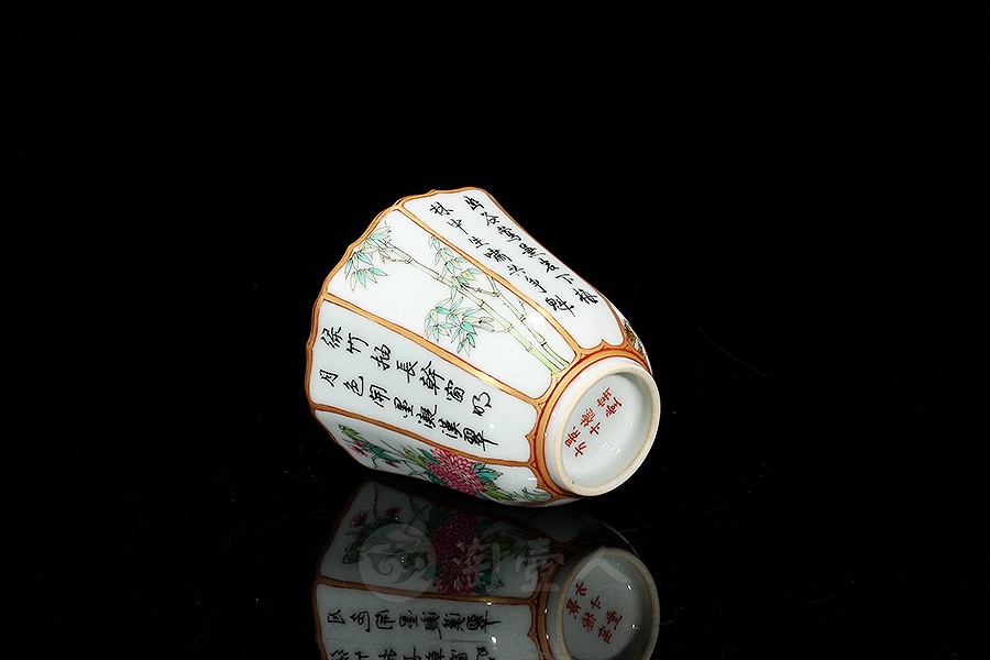 八方杯(描金)