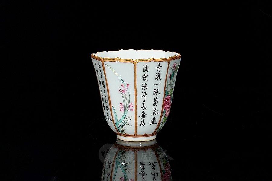 八方杯(描金)