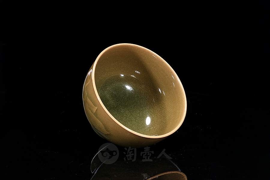老坑釉窑变牡丹杯