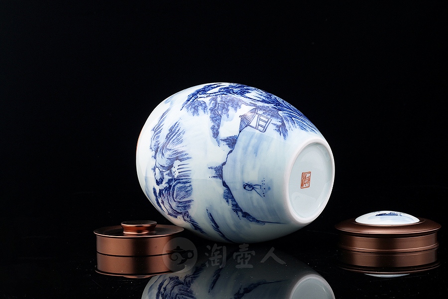 湖光山色茶叶罐