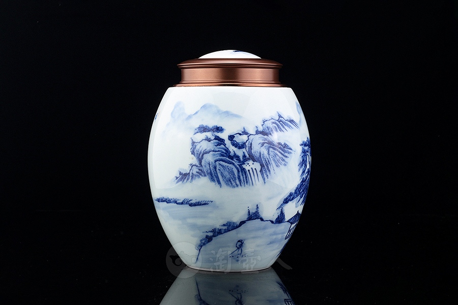 湖光山色茶叶罐