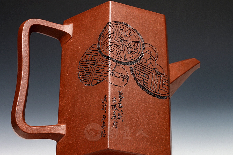 宜兴名家周定华紫砂壶作品《中高六方壶》原矿全手工优惠全场包邮