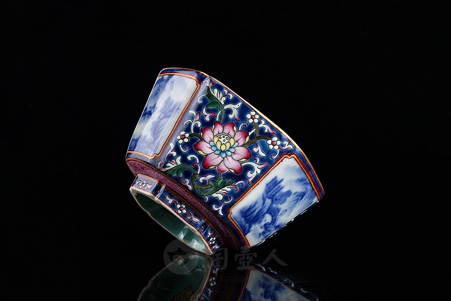 山水祥和杯(开光松石绿)