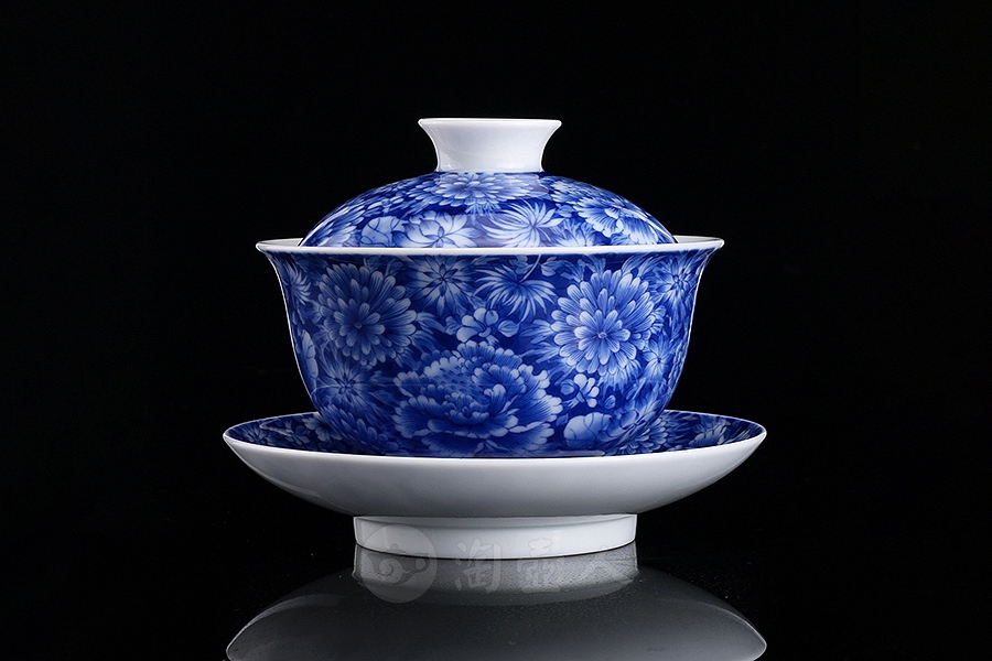 万花盖碗