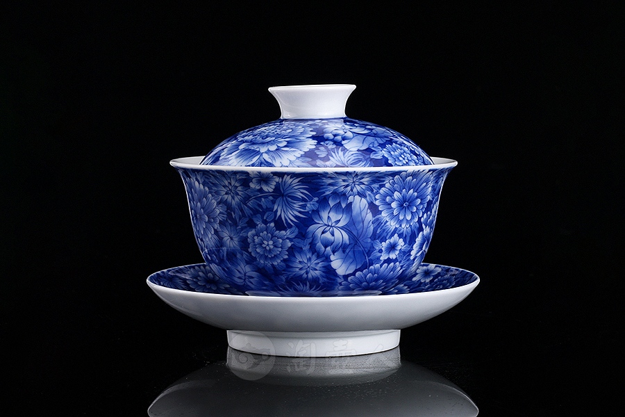 万花盖碗