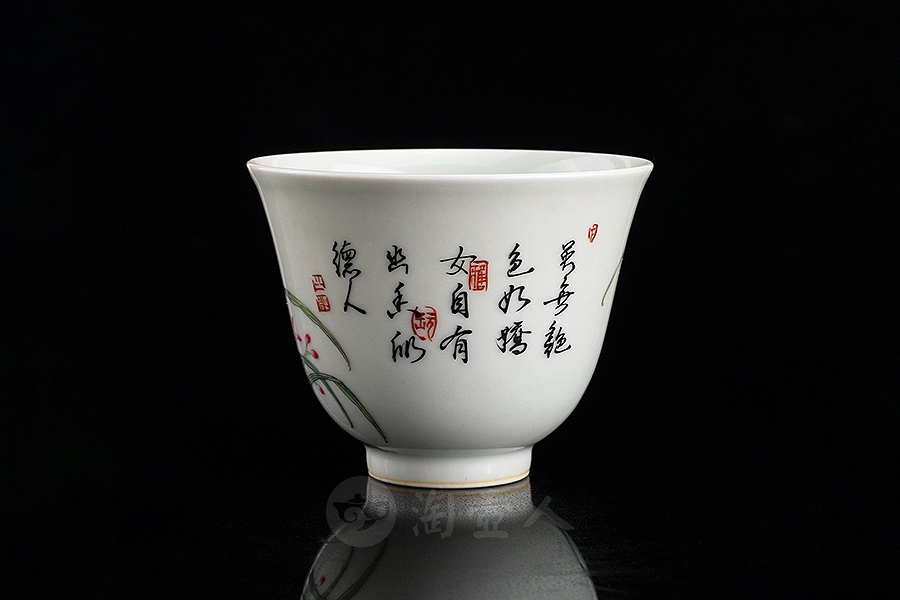 梅兰竹菊套杯