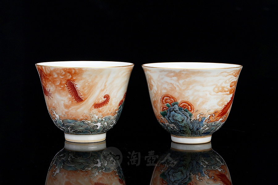 龙凤对杯