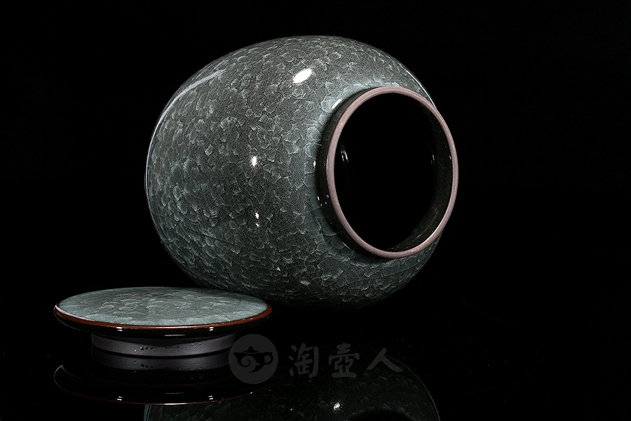 平盖莲子冰裂茶叶罐