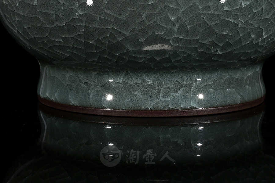 冰裂花器·盘口细颈瓶