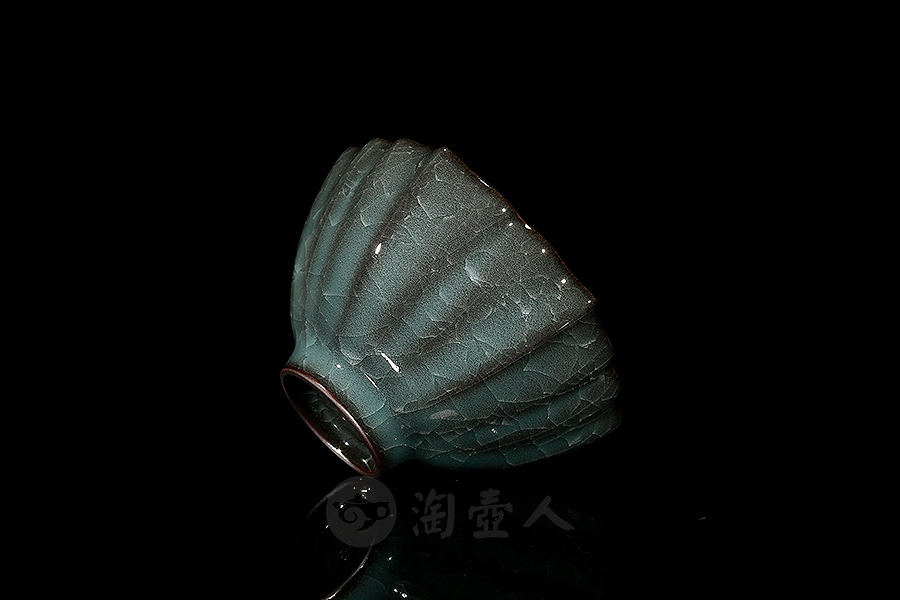 菱花冰裂品茗杯