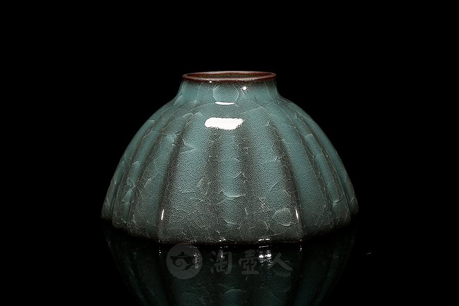 菱花冰裂品茗杯