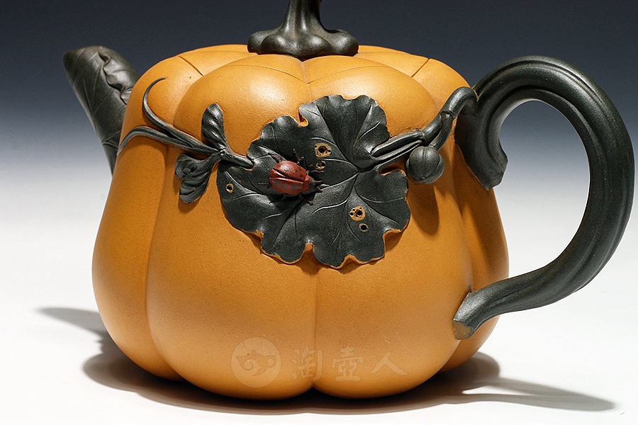 宜兴名家高建芳紫砂壶作品《南瓜壶》原矿全手工优惠全场包邮真品保证