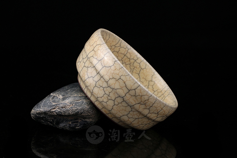 哥窑腰线品茗杯