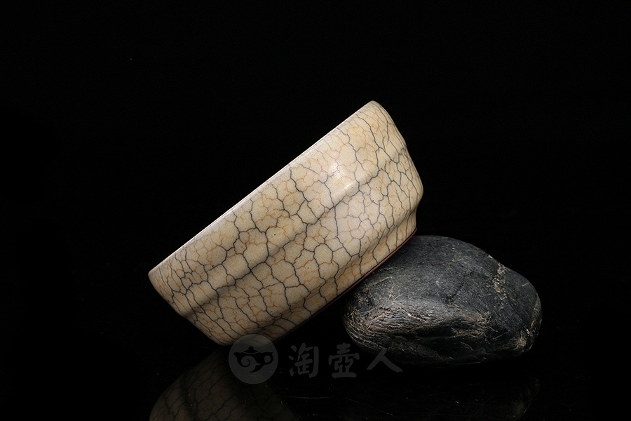 哥窑腰线品茗杯