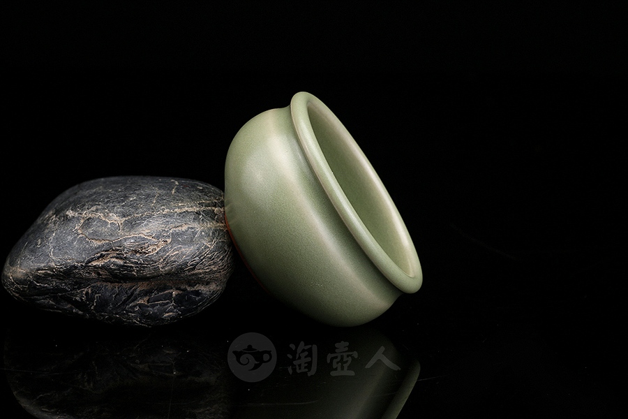 豆青一口杯·束口