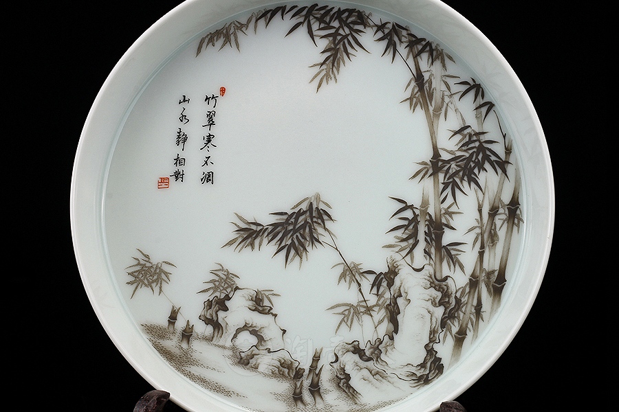 墨竹盖碗