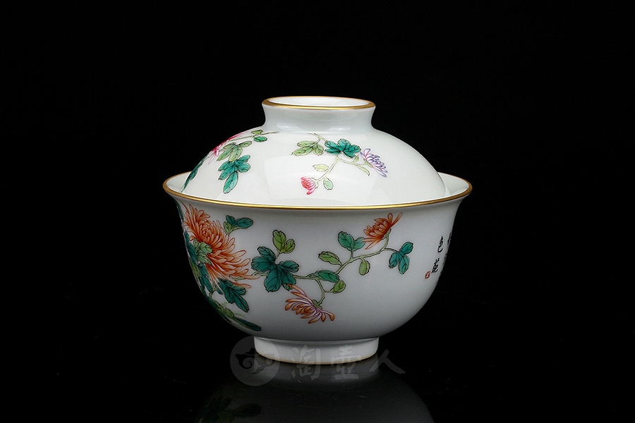 东篱菊盖碗