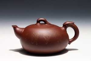 母子情(嵌金)紫砂壶