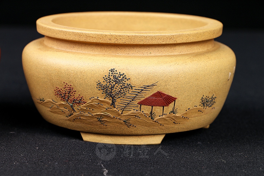 泥绘菖蒲盆(施小马监制·限量款)