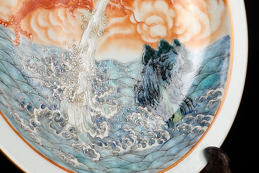 苍龙戏水盘
