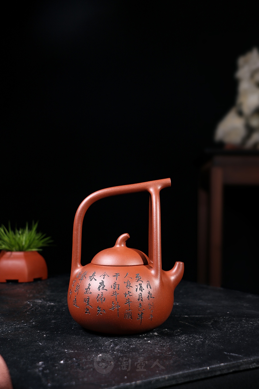 蒋琰滨全手工制南瓜提梁壶