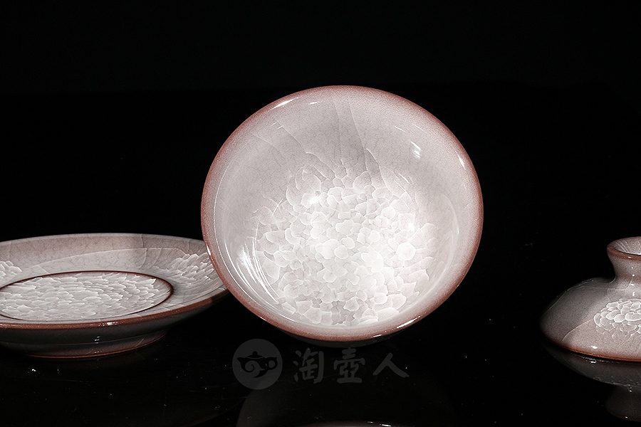 冰花绽放盖碗