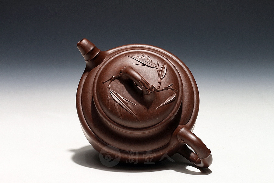宜兴名家倪顺生紫砂壶作品《双线竹鼓壶》原矿全手工优惠全场包邮真品