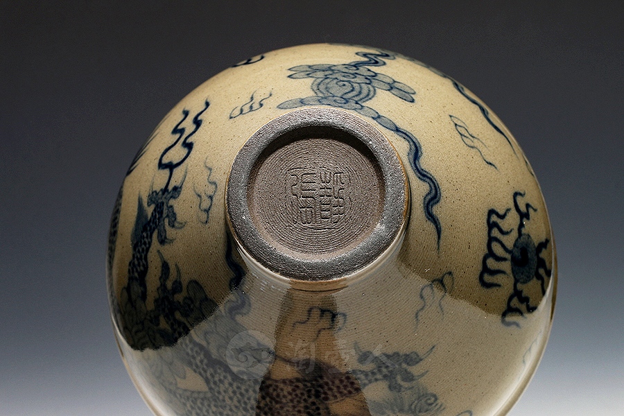 仿古釉·龙盏