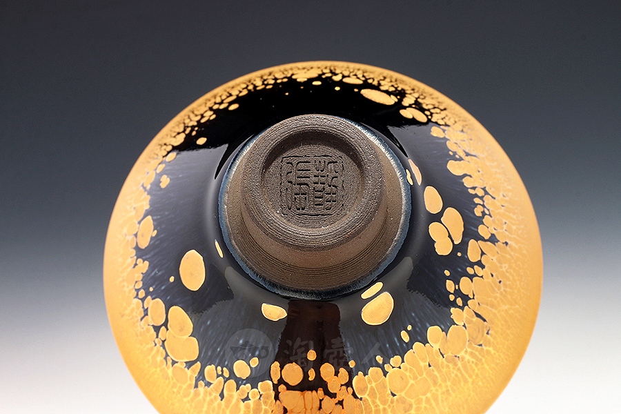 敞口金油滴盏