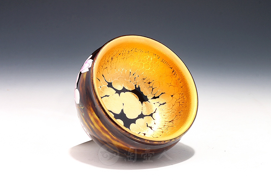 金油滴玉兰缸·漆器工艺