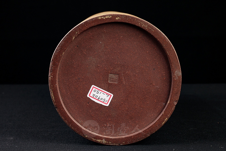 宜兴名家俞国良紫砂壶作品《花鸟帽筒》原矿全手工优惠全场包邮真品